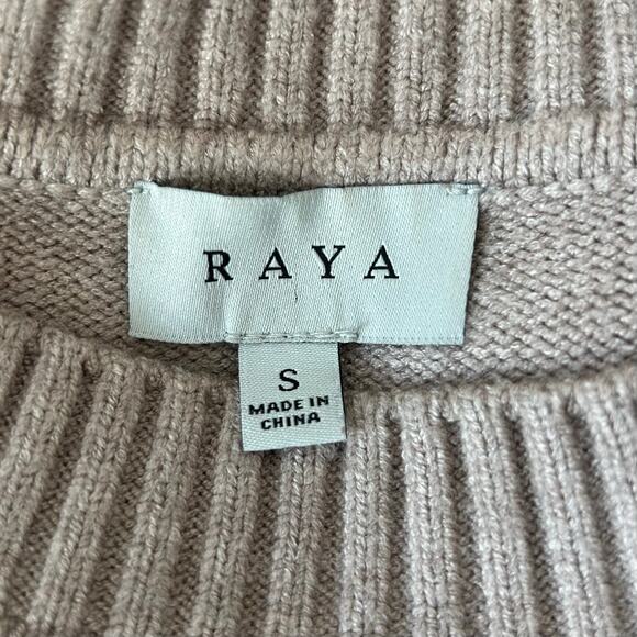 Raya cable chunky knit neutral sweater with ruffles sleeve detail stretch S - Picture 13 of 13